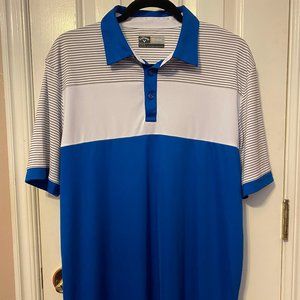 Callaway Blue and White OptiDry Golf Polo